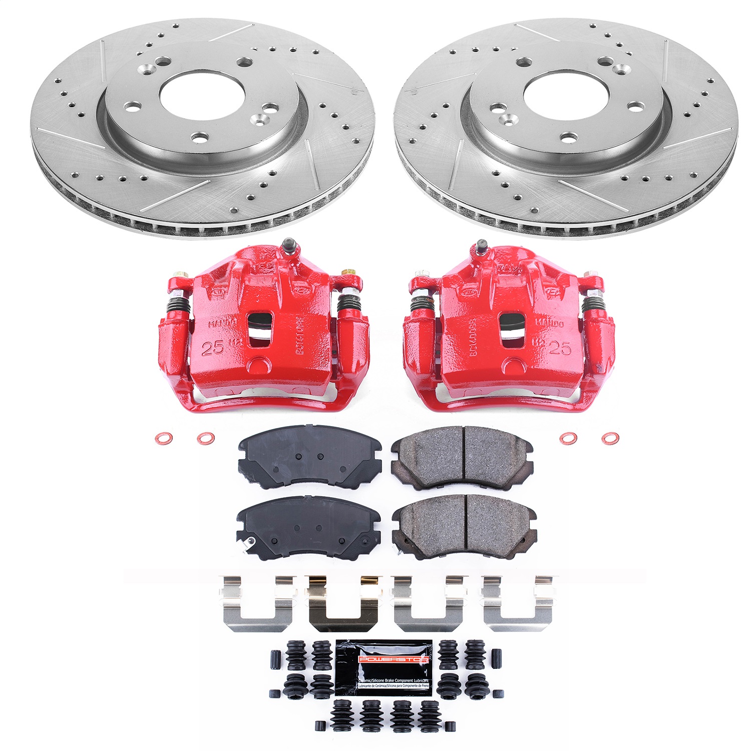 Power Stop - KC5913 - Front - Disc Brake Pad/Caliper and Rotor Kit