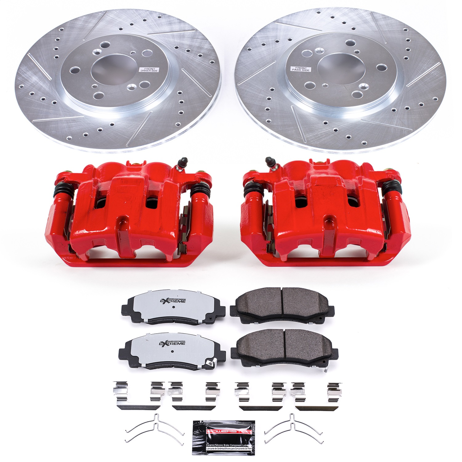 Power Stop - KC5939-36 - Front - Disc Brake Pad/Caliper and Rotor Kit