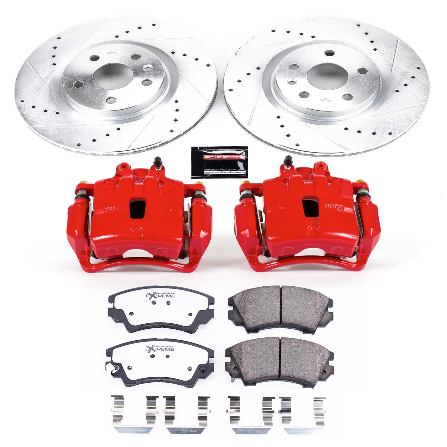 Power Stop - KC5948-26 - Front - Disc Brake Pad/Caliper and Rotor Kit