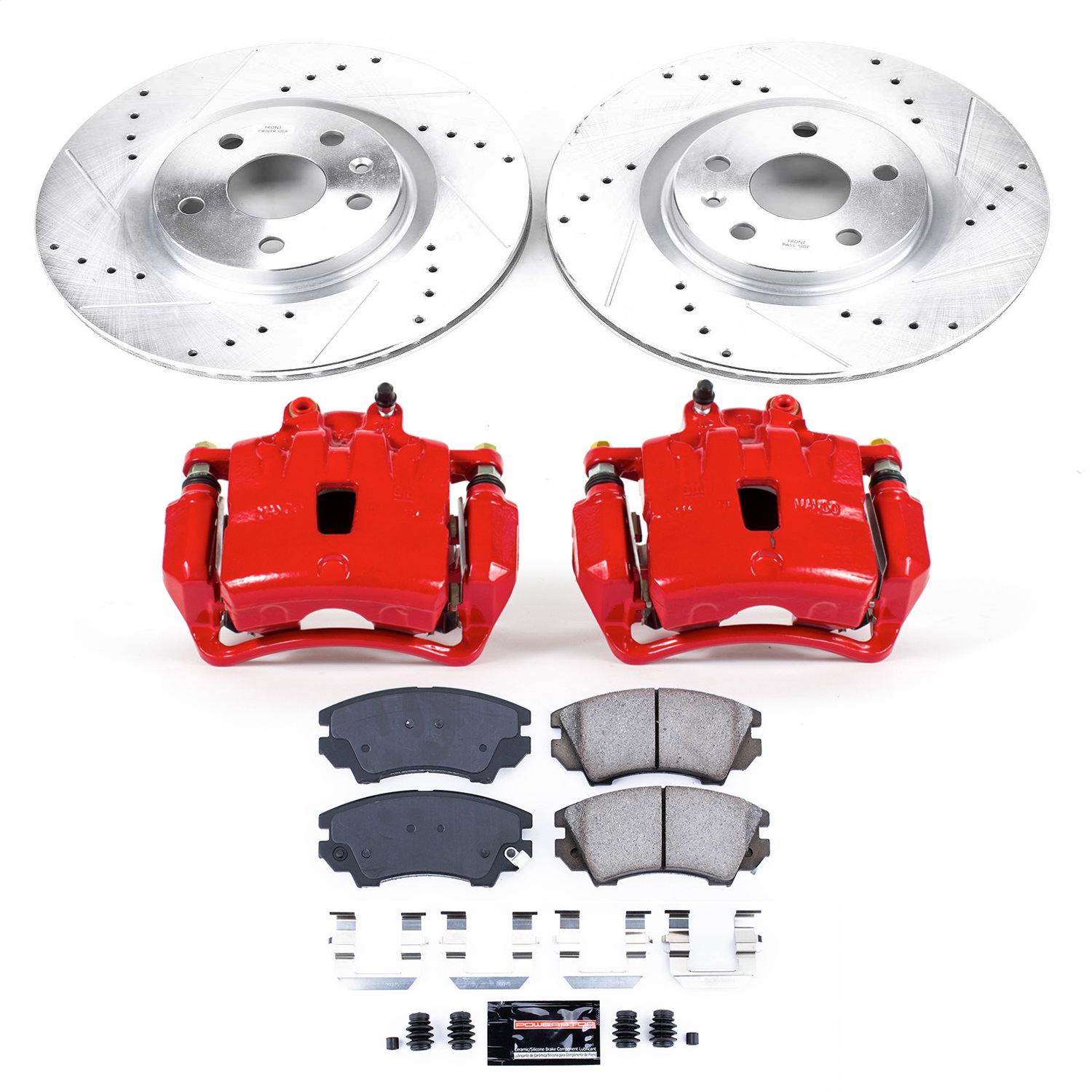 Power Stop - KC5948 - Front - Disc Brake Pad/Caliper and Rotor Kit