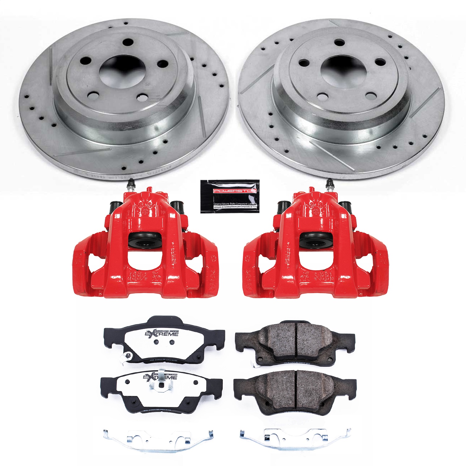 Power Stop - KC5950-36 - Rear - Disc Brake Pad/Caliper and Rotor Kit