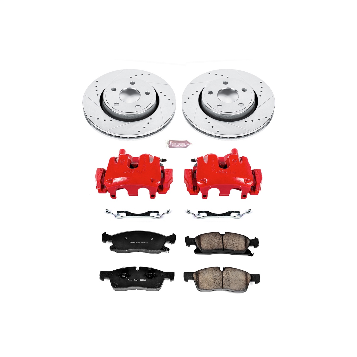 Power Stop - KC5951 - Front - Disc Brake Pad/Caliper and Rotor Kit