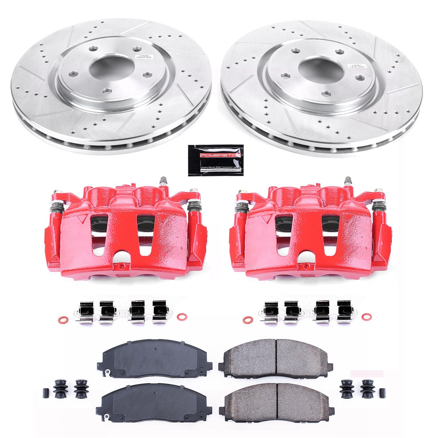 Power Stop - KC5959 - Front - Disc Brake Pad/Caliper and Rotor Kit