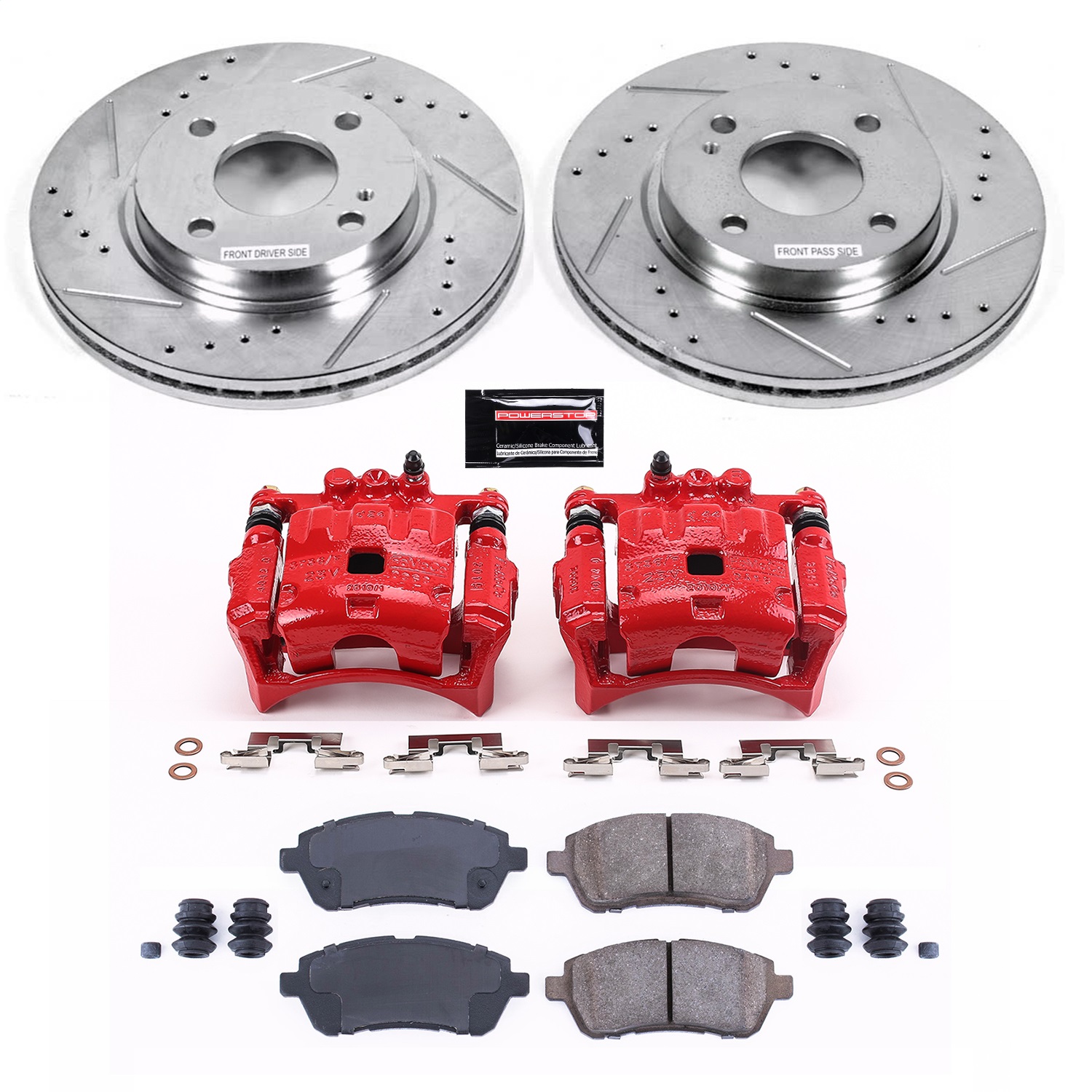 Power Stop - KC5969 - Front - Disc Brake Pad/Caliper and Rotor Kit