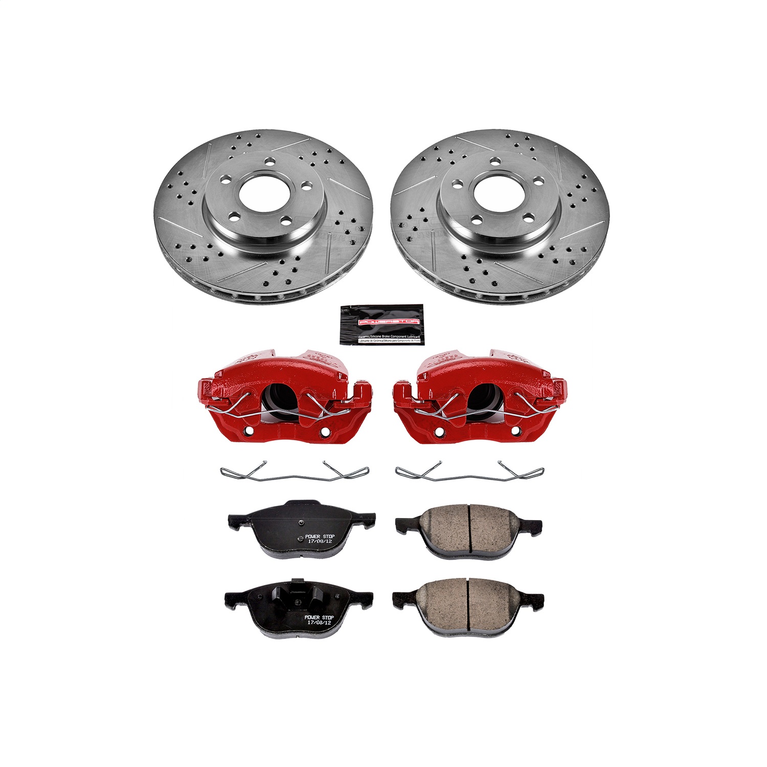 Power Stop - KC5976A - Front - Disc Brake Pad/Caliper and Rotor Kit