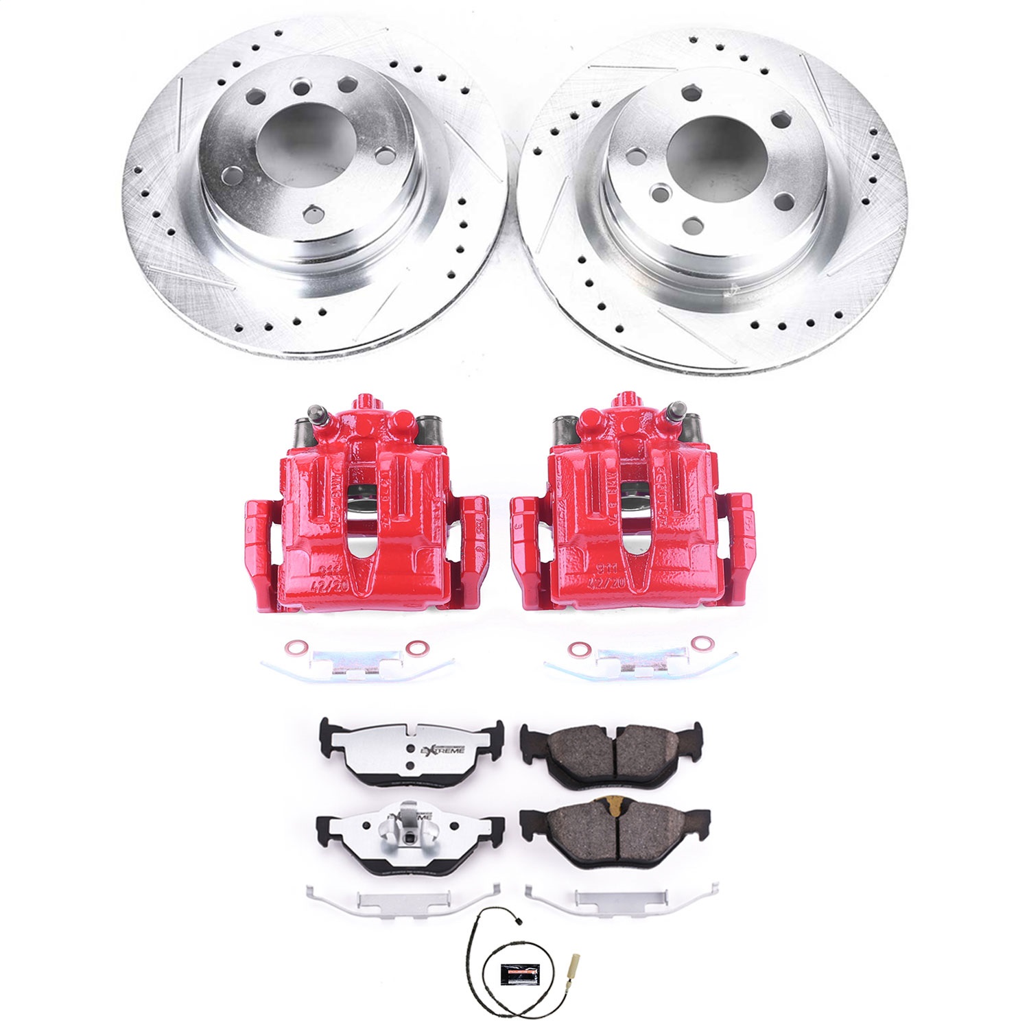 Power Stop - KC5981-26 - Rear - Disc Brake Pad/Caliper and Rotor Kit