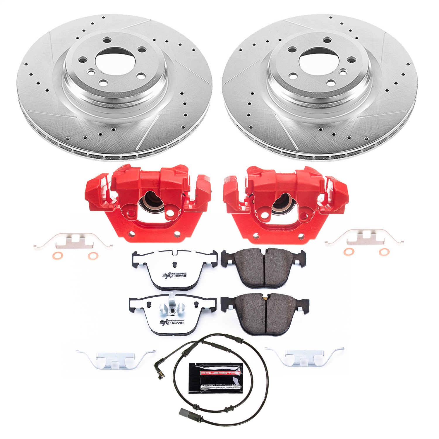 Power Stop - KC6014-26 - Rear - Disc Brake Pad/Caliper and Rotor Kit