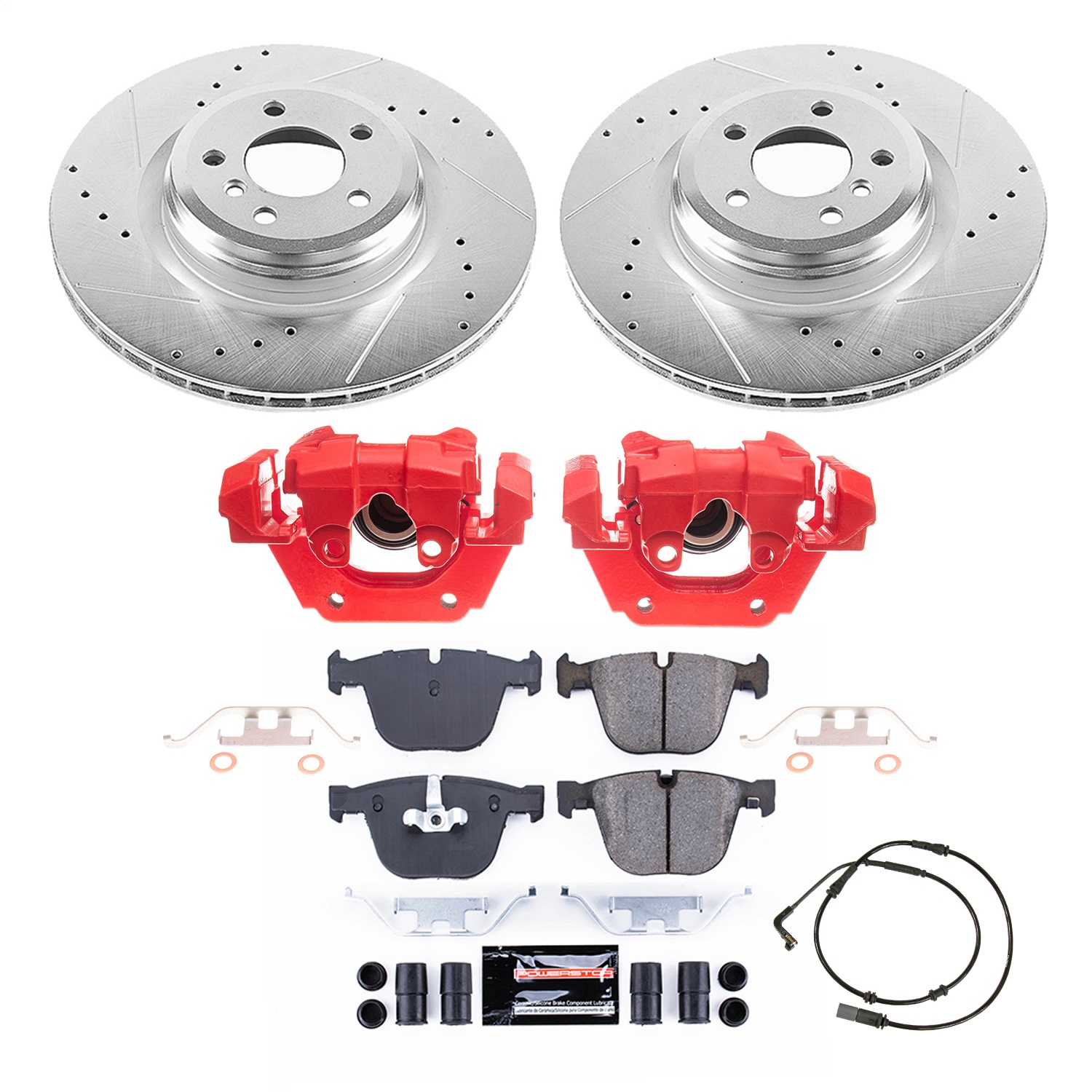 Power Stop - KC6014 - Rear - Disc Brake Pad/Caliper and Rotor Kit