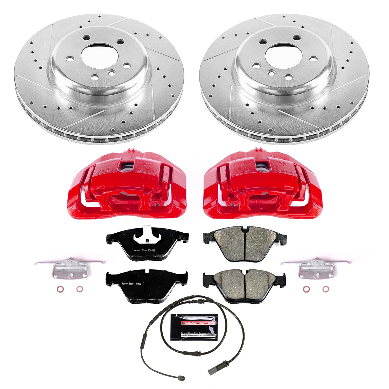 Power Stop - KC6020 - Front - Disc Brake Pad/Caliper and Rotor Kit