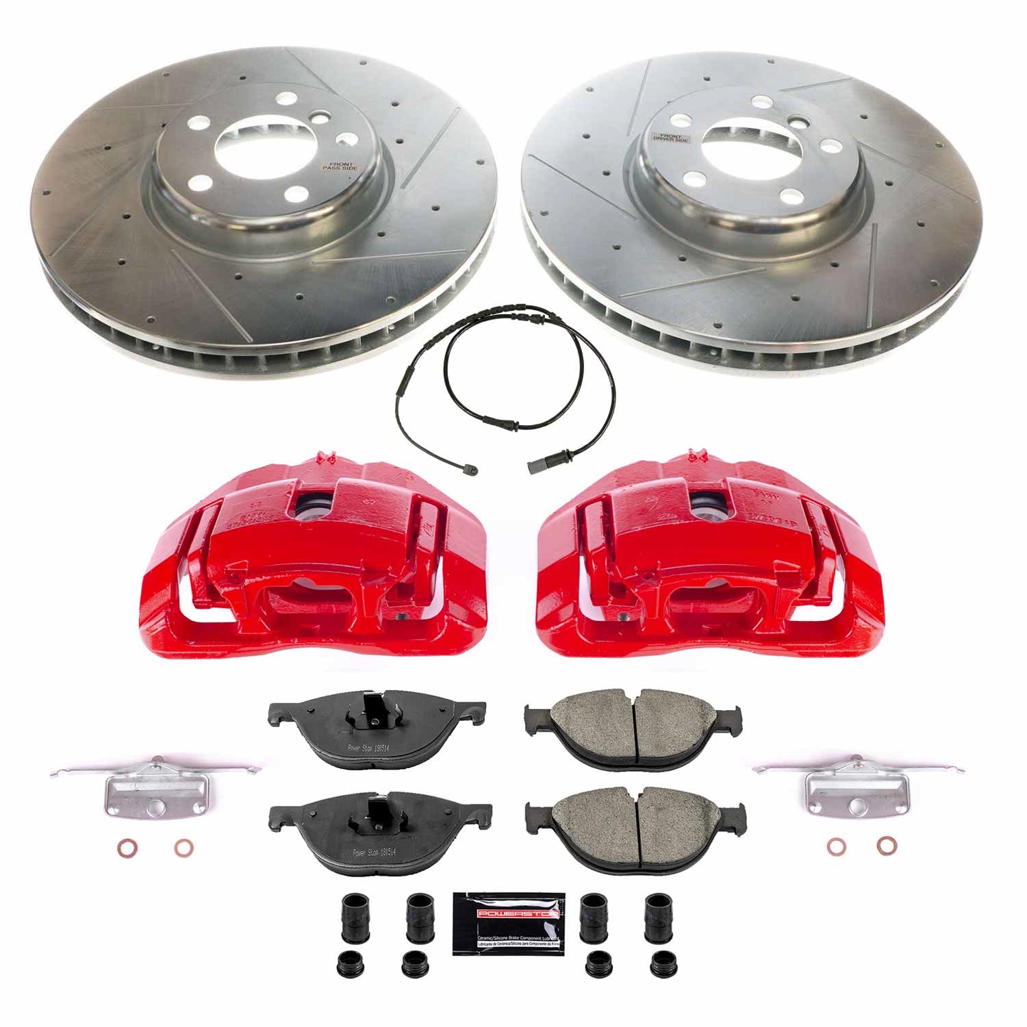 Power Stop - KC6026 - Front - Disc Brake Pad/Caliper and Rotor Kit