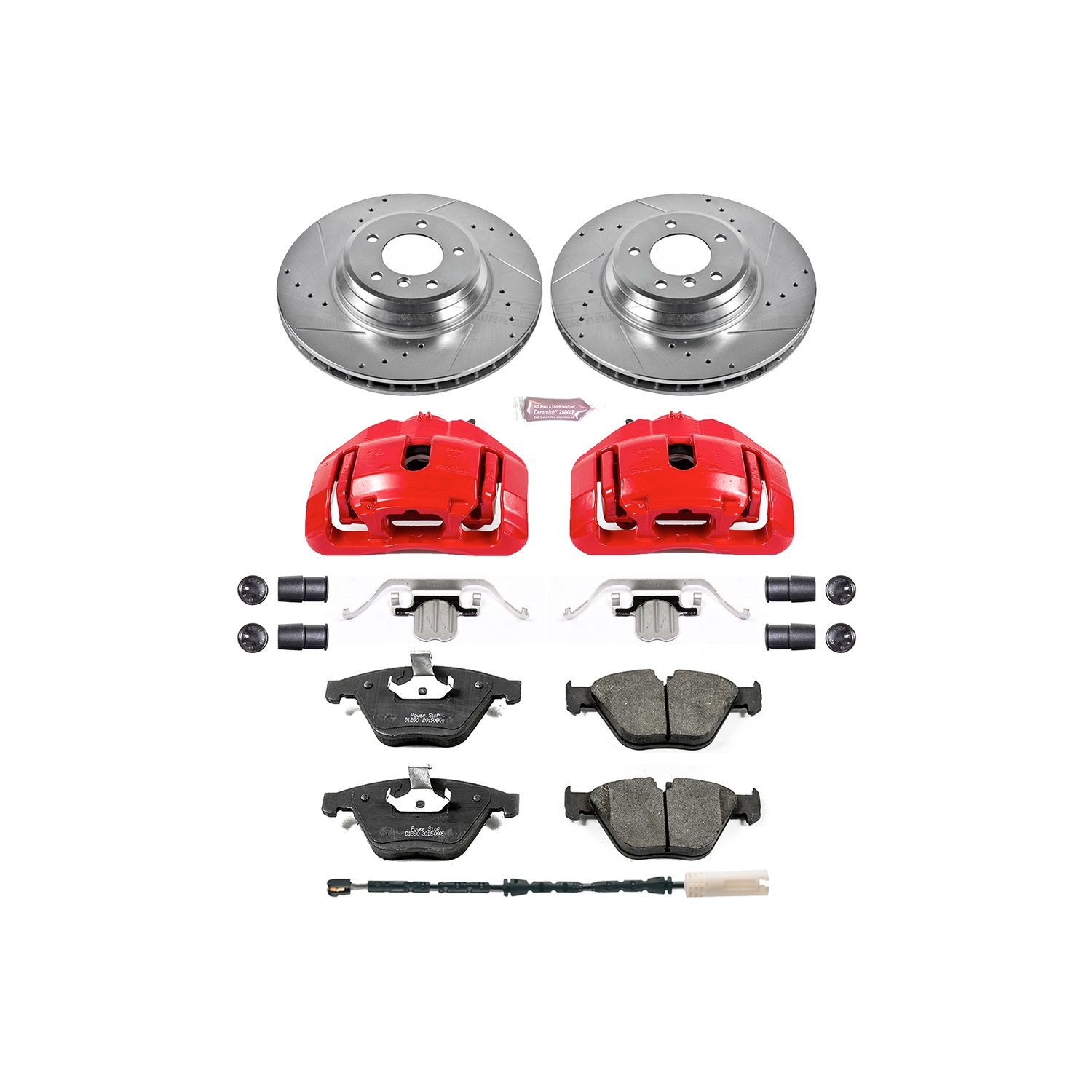 Power Stop - KC6055 - Front - Disc Brake Pad/Caliper and Rotor Kit