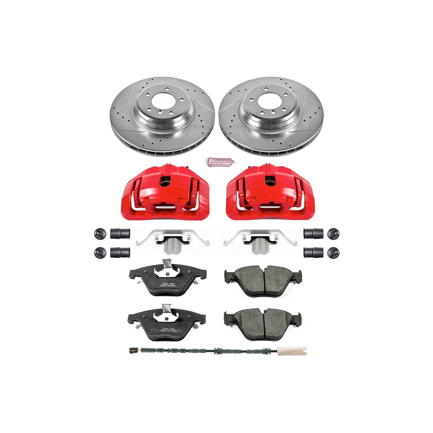 Power Stop - KC6058 - Front - Disc Brake Pad/Caliper and Rotor Kit