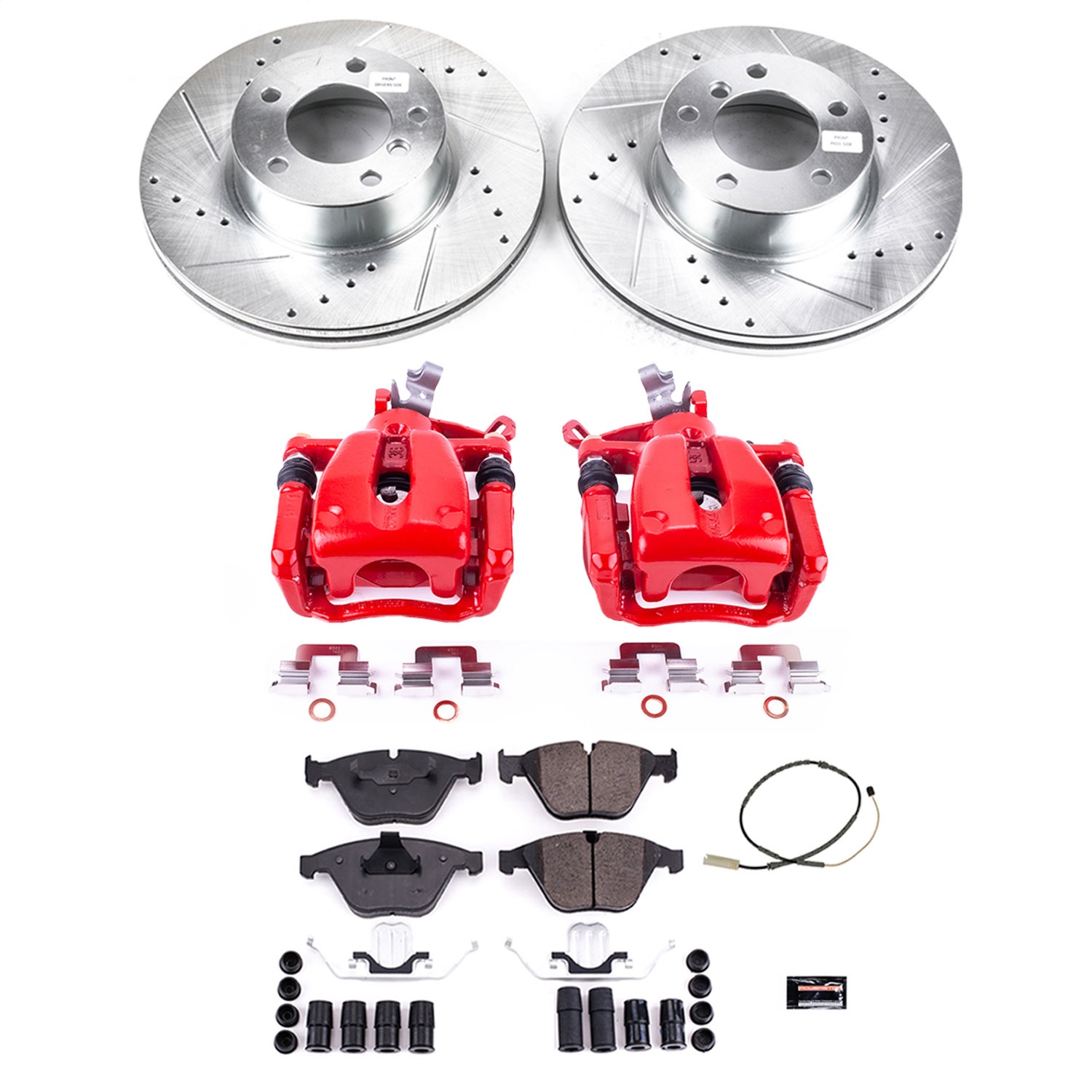 Power Stop - KC6073 - Front - Disc Brake Pad/Caliper and Rotor Kit