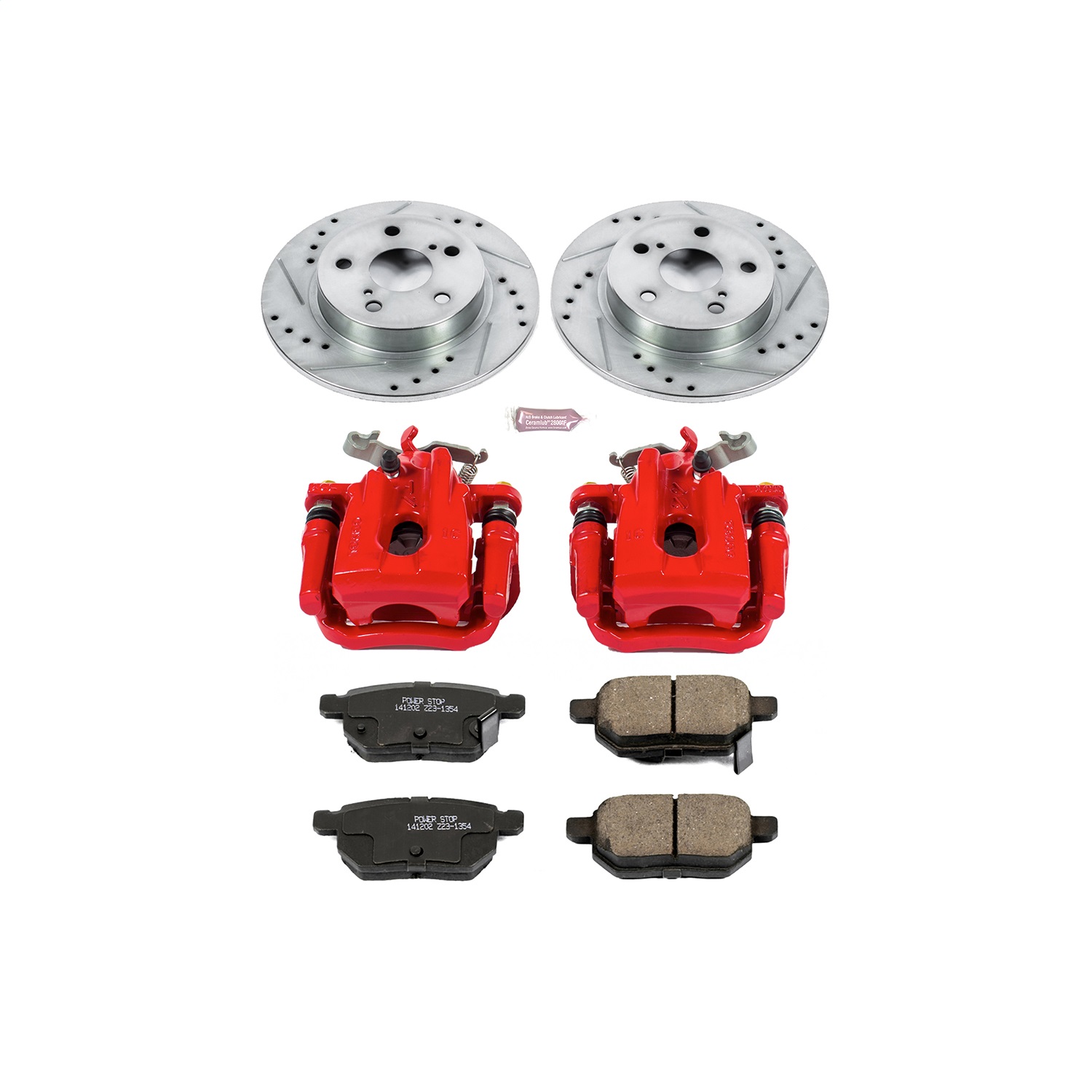 Power Stop - KC6097 - Rear - Disc Brake Pad/Caliper and Rotor Kit