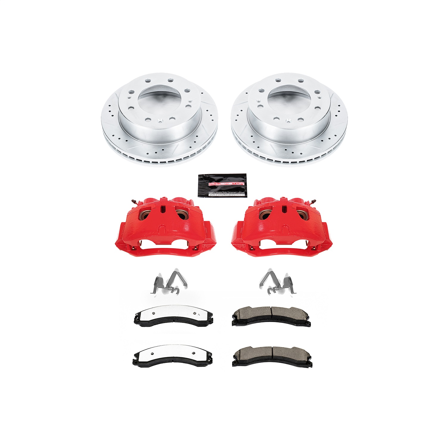 Power Stop - KC6258-36 - Front - Disc Brake Pad/Caliper and Rotor Kit
