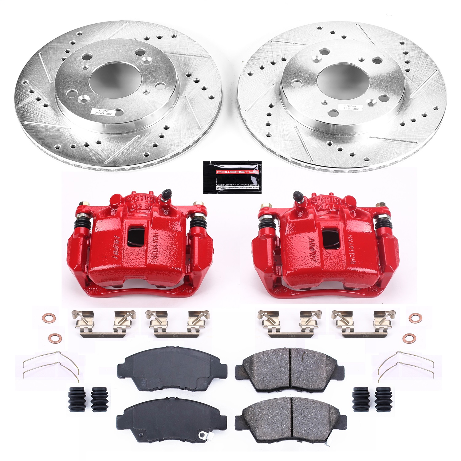 Power Stop - KC6317 - Front - Disc Brake Pad/Caliper and Rotor Kit