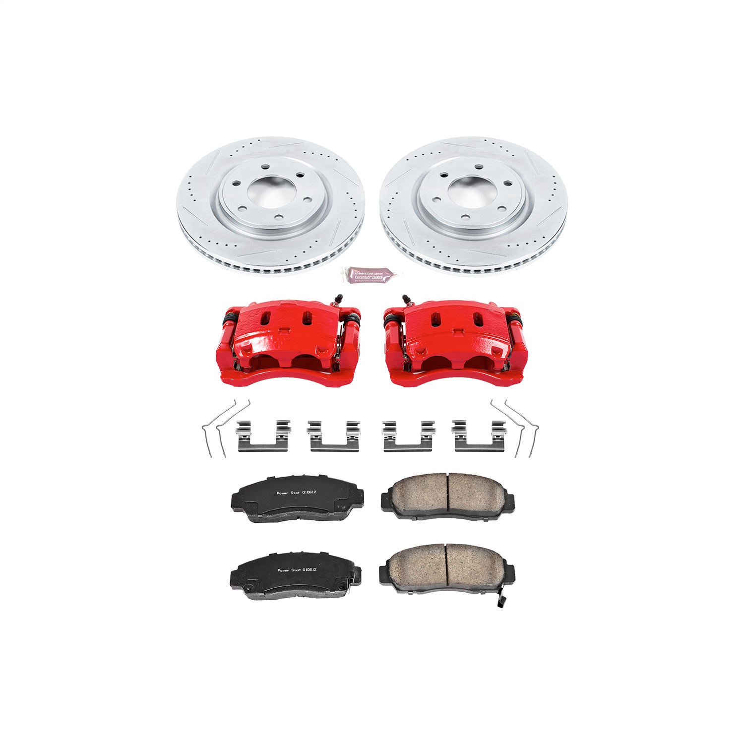 Power Stop - KC6321 - Front - Disc Brake Pad/Caliper and Rotor Kit