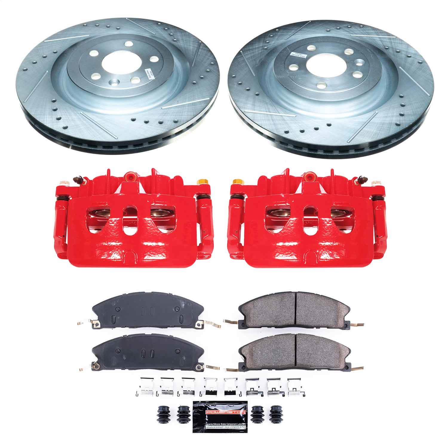 Power Stop - KC6374 - Front - Disc Brake Pad/Caliper and Rotor Kit