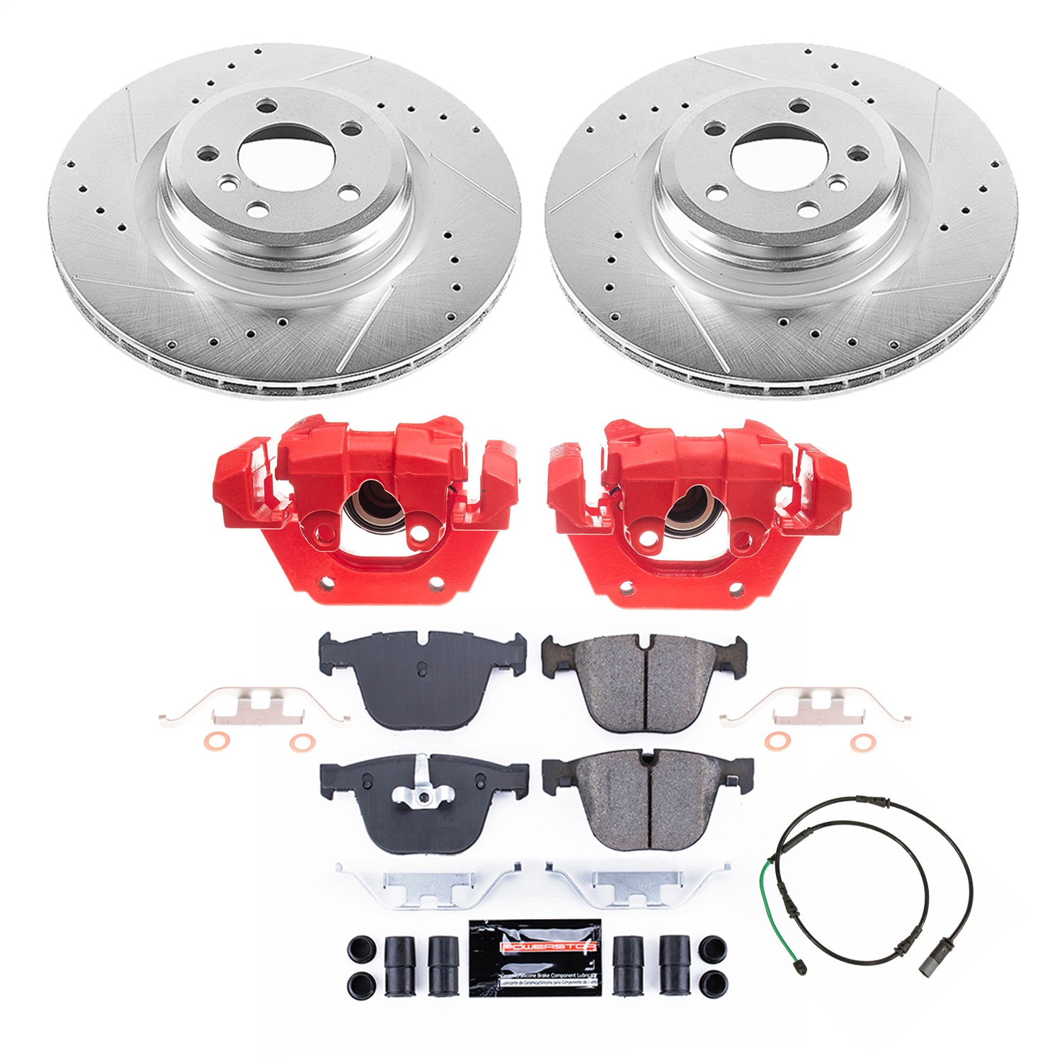 Power Stop - KC6416 - Rear - Disc Brake Pad/Caliper and Rotor Kit