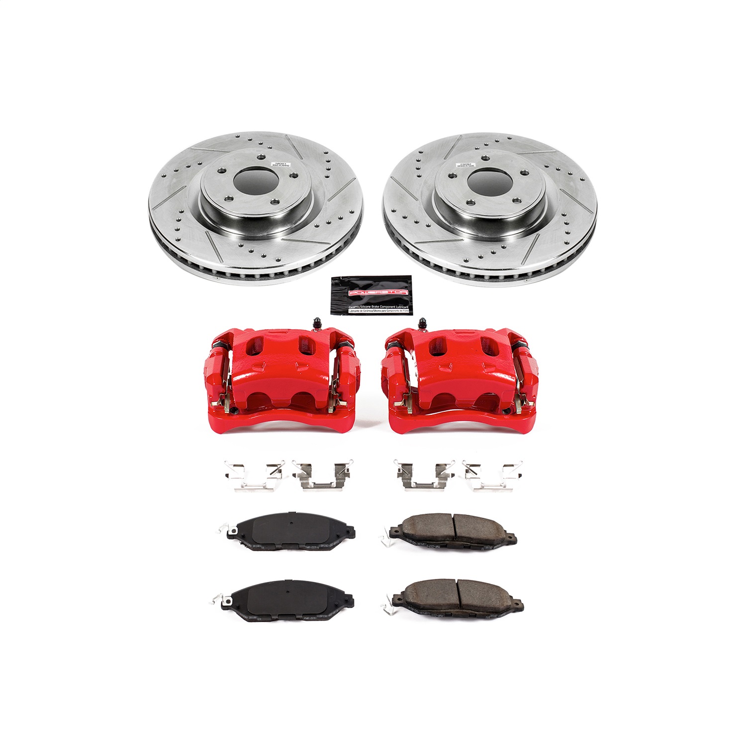 Power Stop - KC6496 - Front - Disc Brake Pad/Caliper and Rotor Kit
