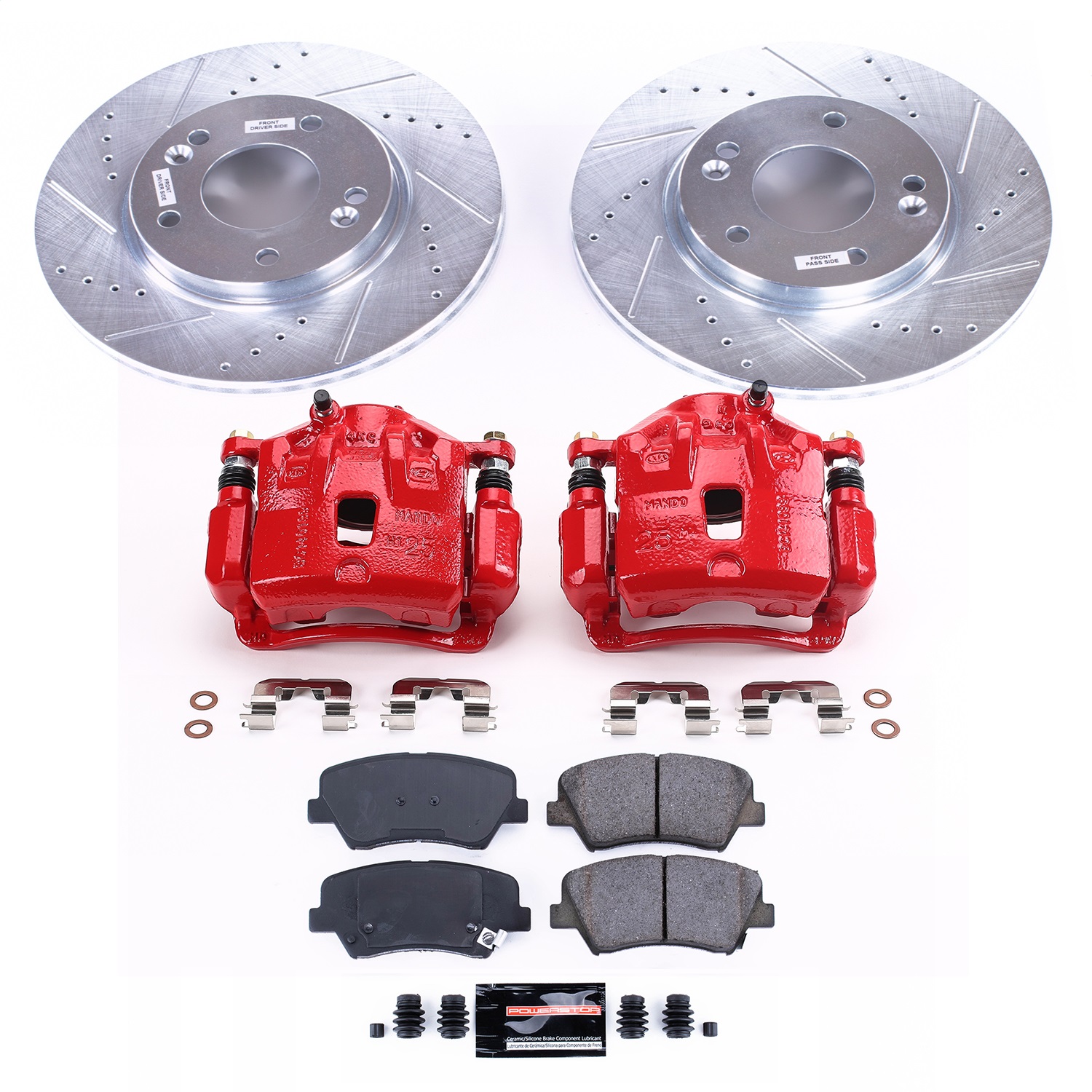 Power Stop - KC6503 - Front - Disc Brake Pad/Caliper and Rotor Kit