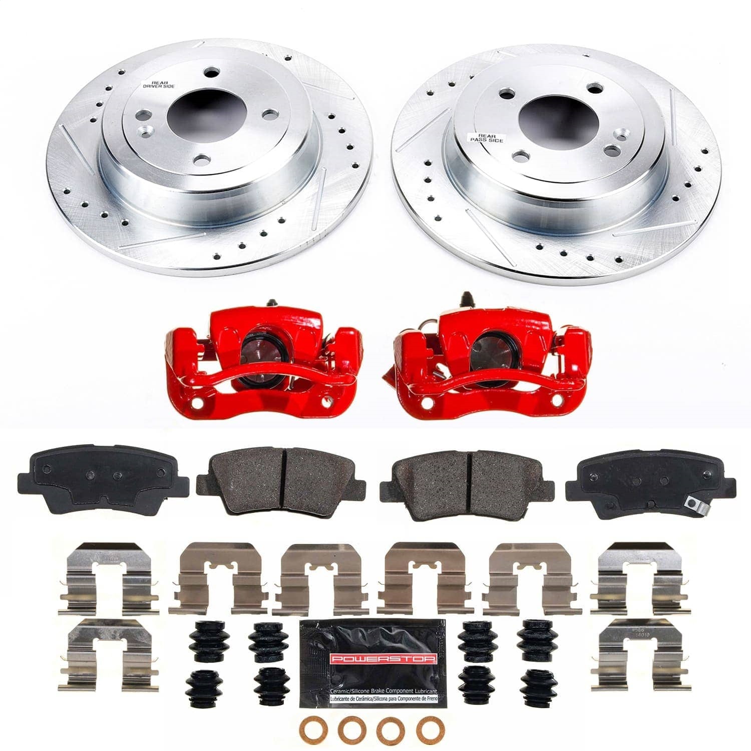 Power Stop - KC6507A - Rear - Disc Brake Pad and Rotor Kit