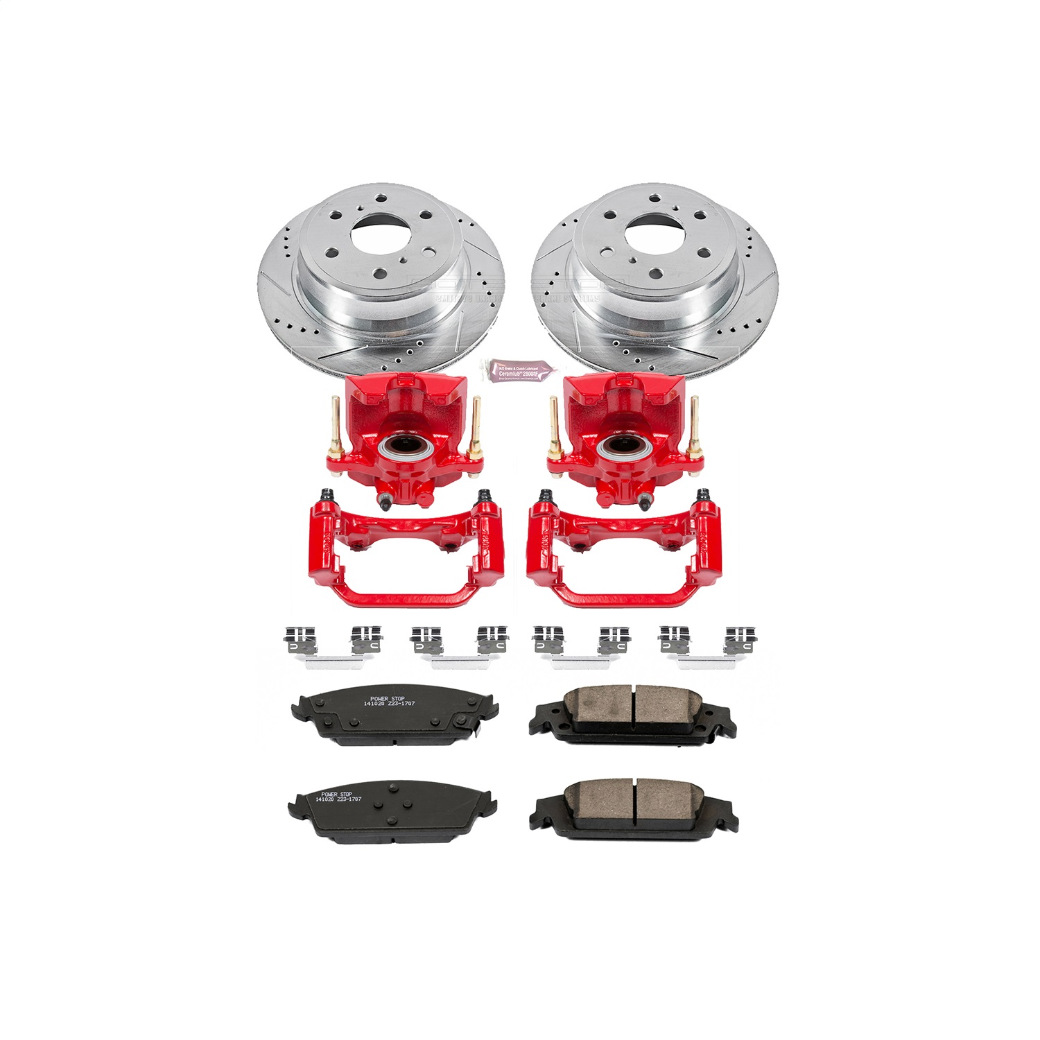 Power Stop - KC6562 - Rear - Disc Brake Pad/Caliper and Rotor Kit
