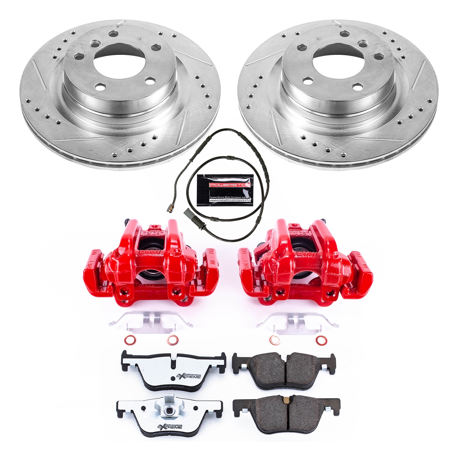 Power Stop - KC6656-26 - Rear - Disc Brake Pad/Caliper and Rotor Kit