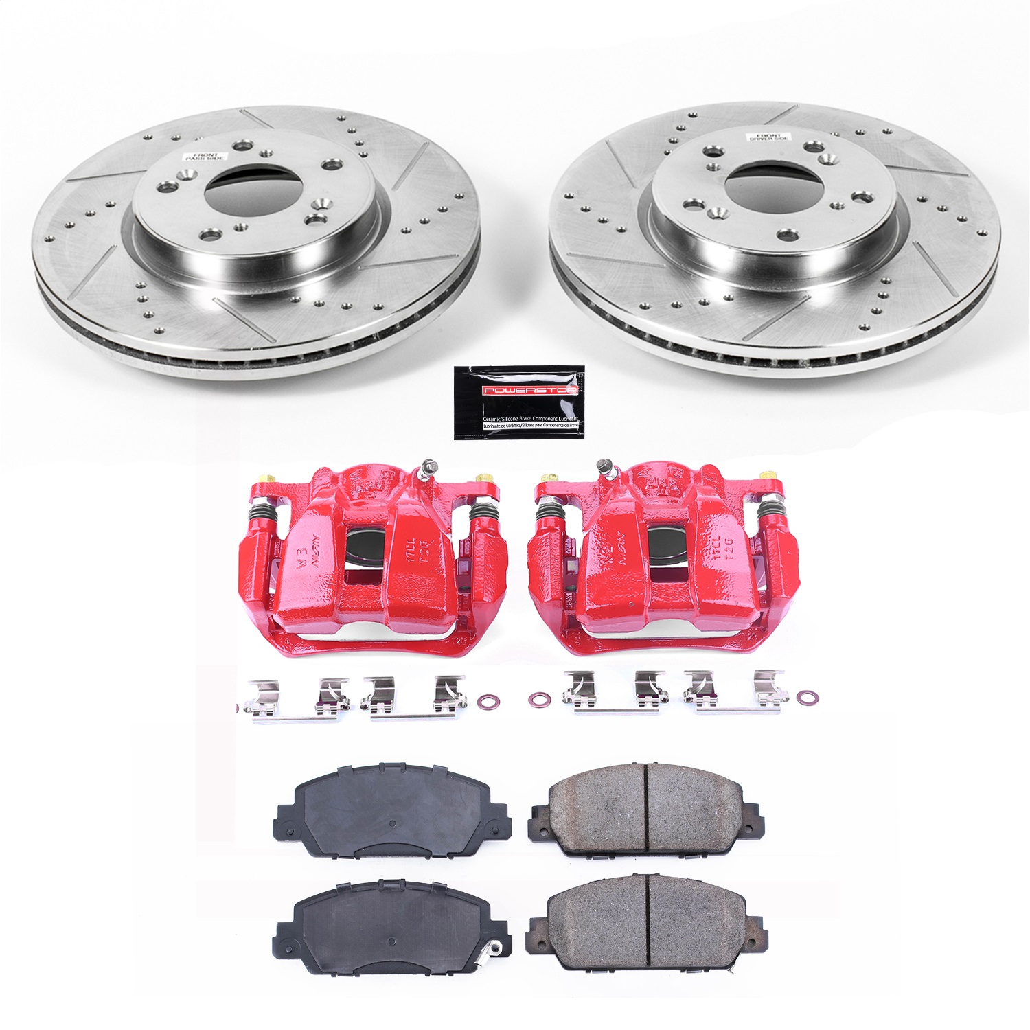 Power Stop - KC6777A - Front - Disc Brake Pad/Caliper and Rotor Kit