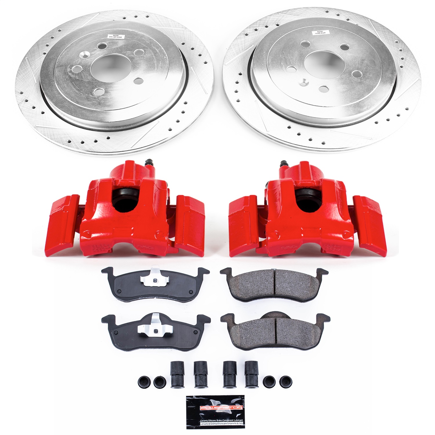 Power Stop - KC6819 - Rear - Disc Brake Pad/Caliper and Rotor Kit