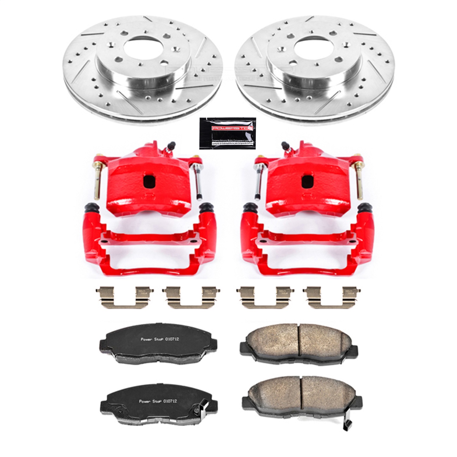 Power Stop - KC690 - Front - Disc Brake Pad/Caliper and Rotor Kit