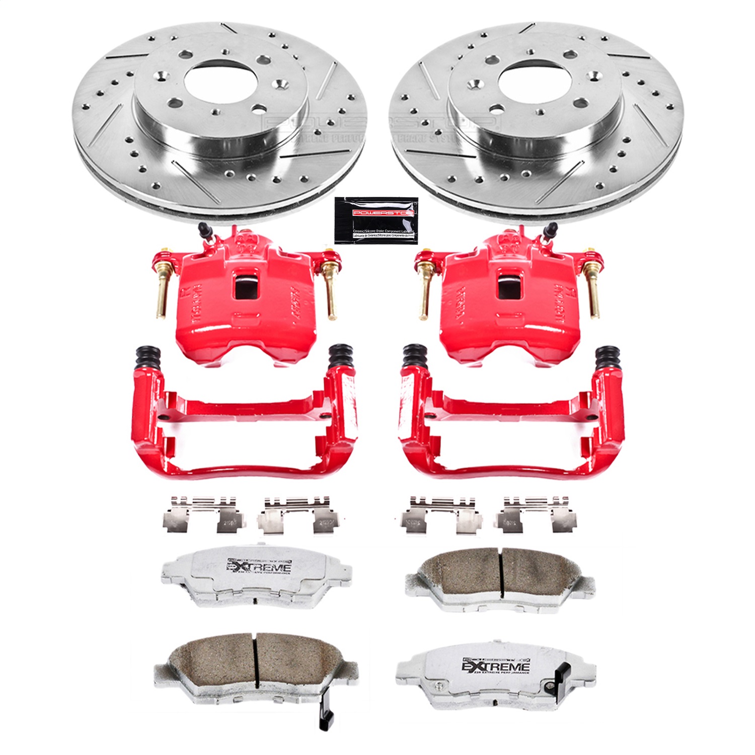 Power Stop - KC694-26 - Front - Disc Brake Pad/Caliper and Rotor Kit