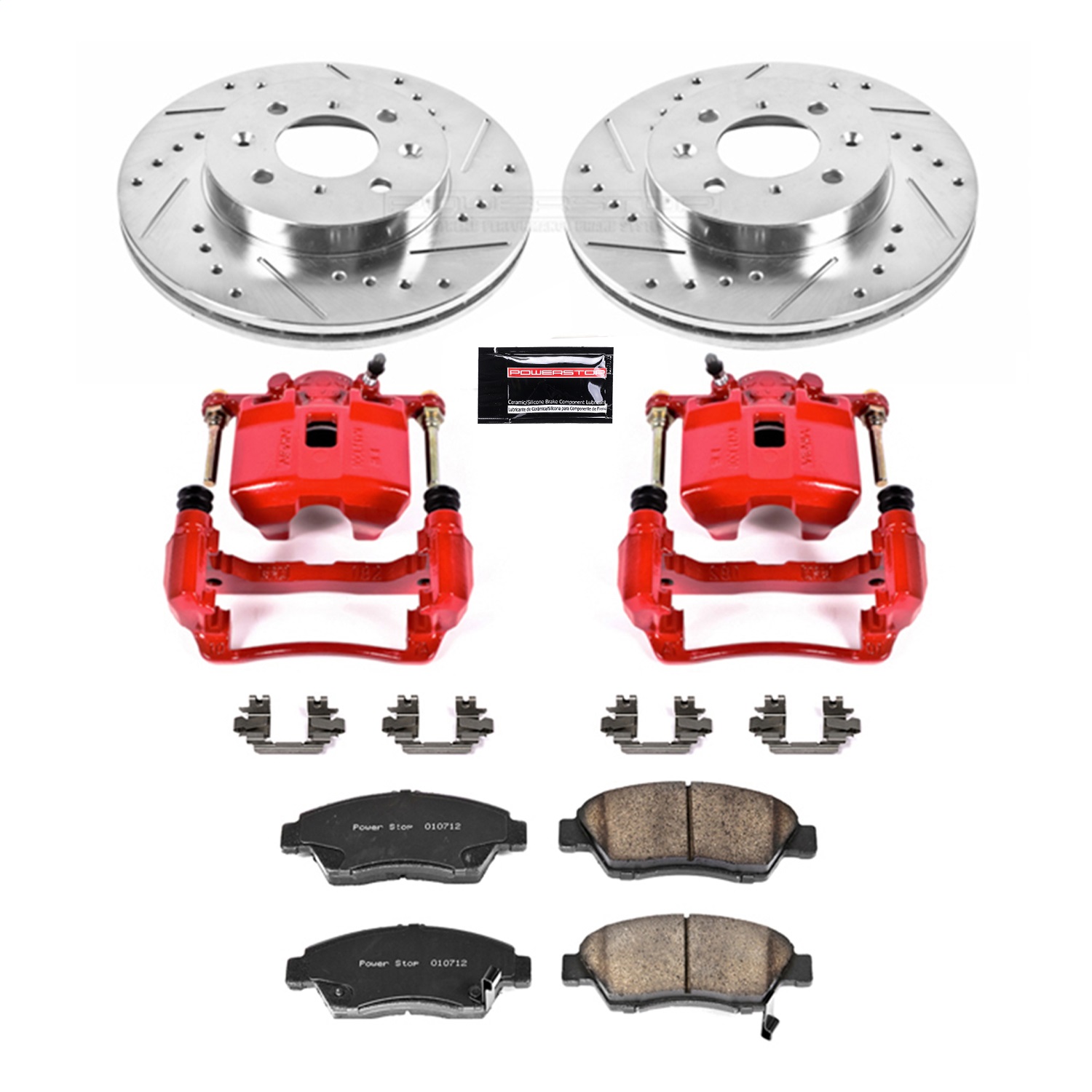Power Stop - KC694 - Front - Disc Brake Pad/Caliper and Rotor Kit