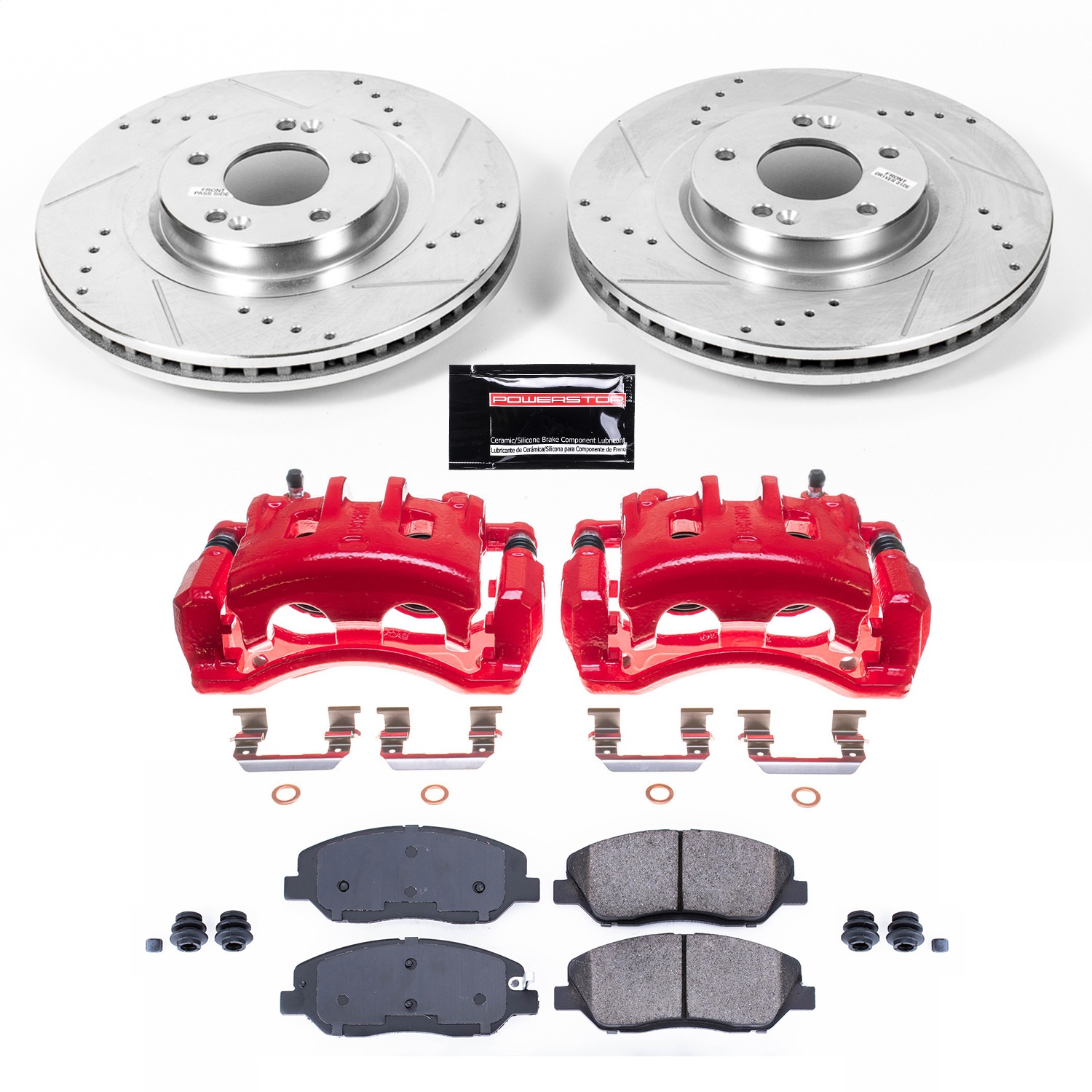 Power Stop - KC6951 - Front - Disc Brake Pad/Caliper and Rotor Kit