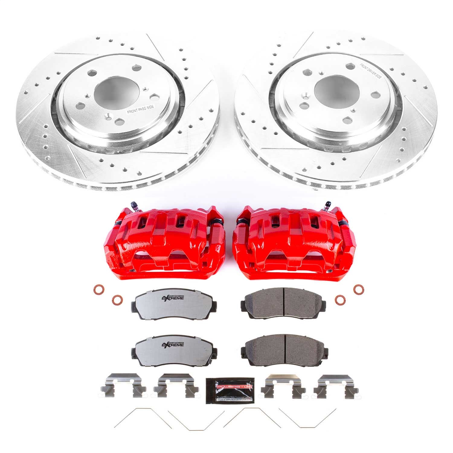 Power Stop - KC6959-26 - Front - Disc Brake Pad/Caliper and Rotor Kit