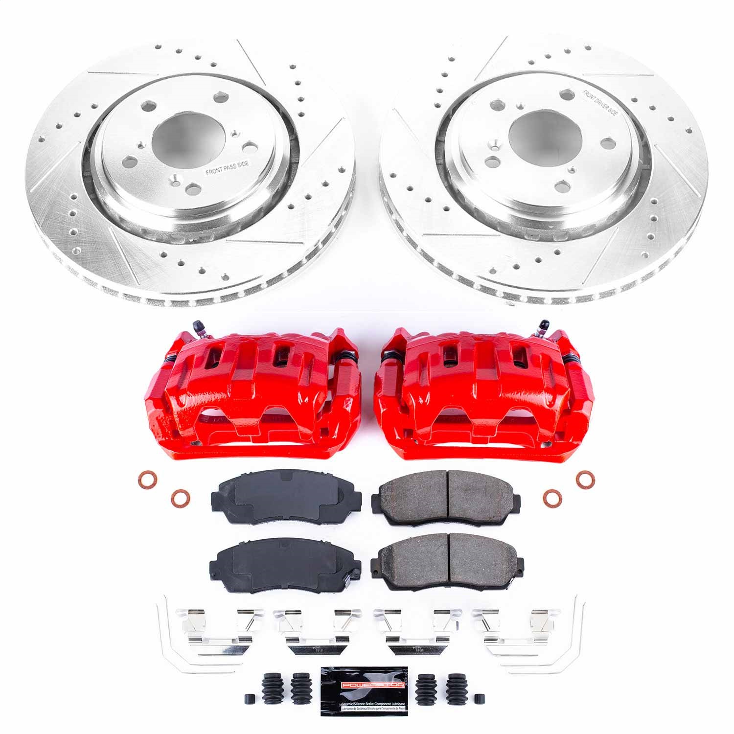 Power Stop - KC6959 - Front - Disc Brake Pad/Caliper and Rotor Kit