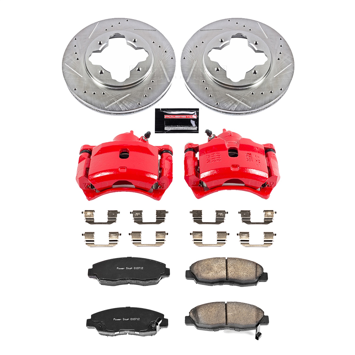 Power Stop - KC697 - Front - Disc Brake Pad/Caliper and Rotor Kit