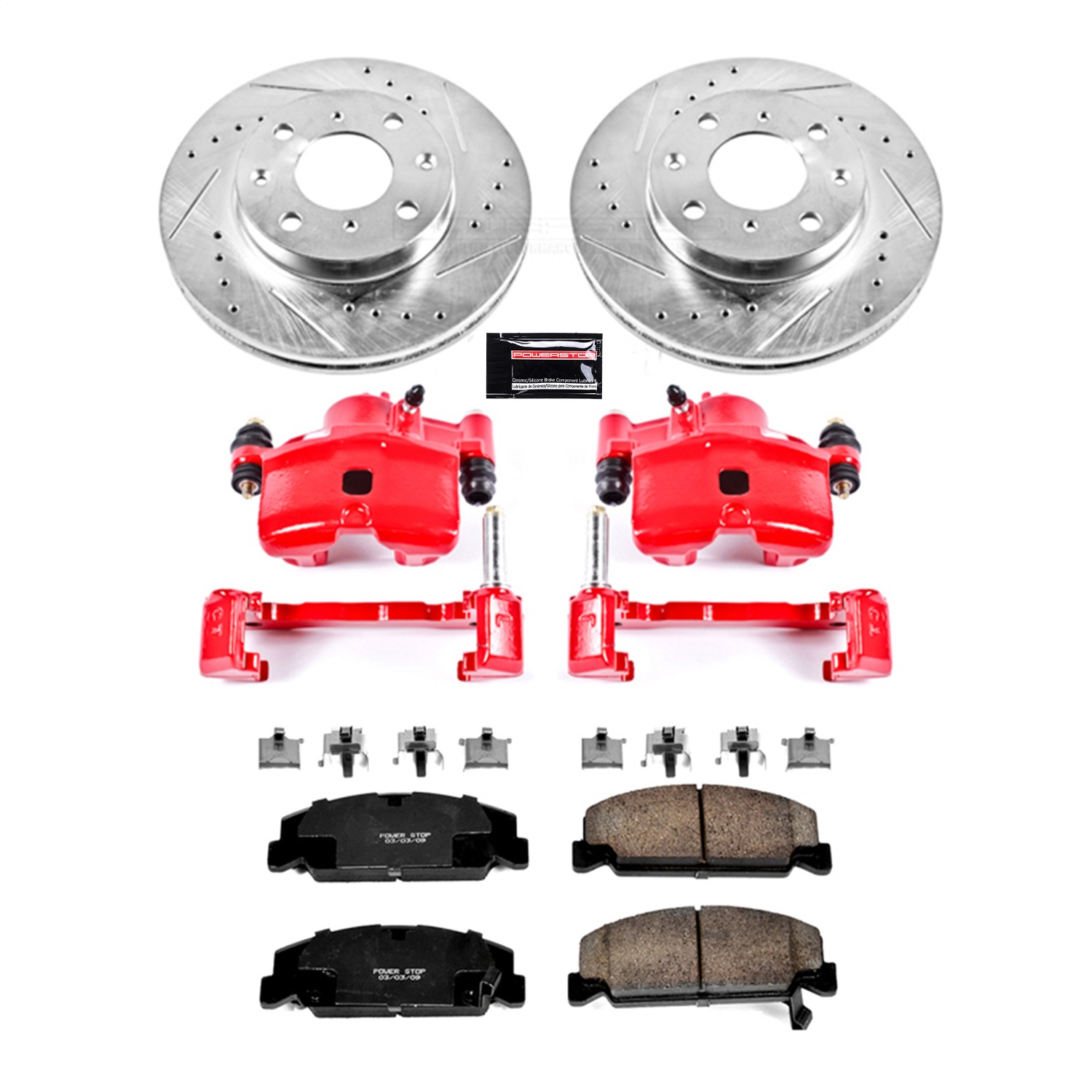 Power Stop - KC699 - Front - Disc Brake Pad/Caliper and Rotor Kit