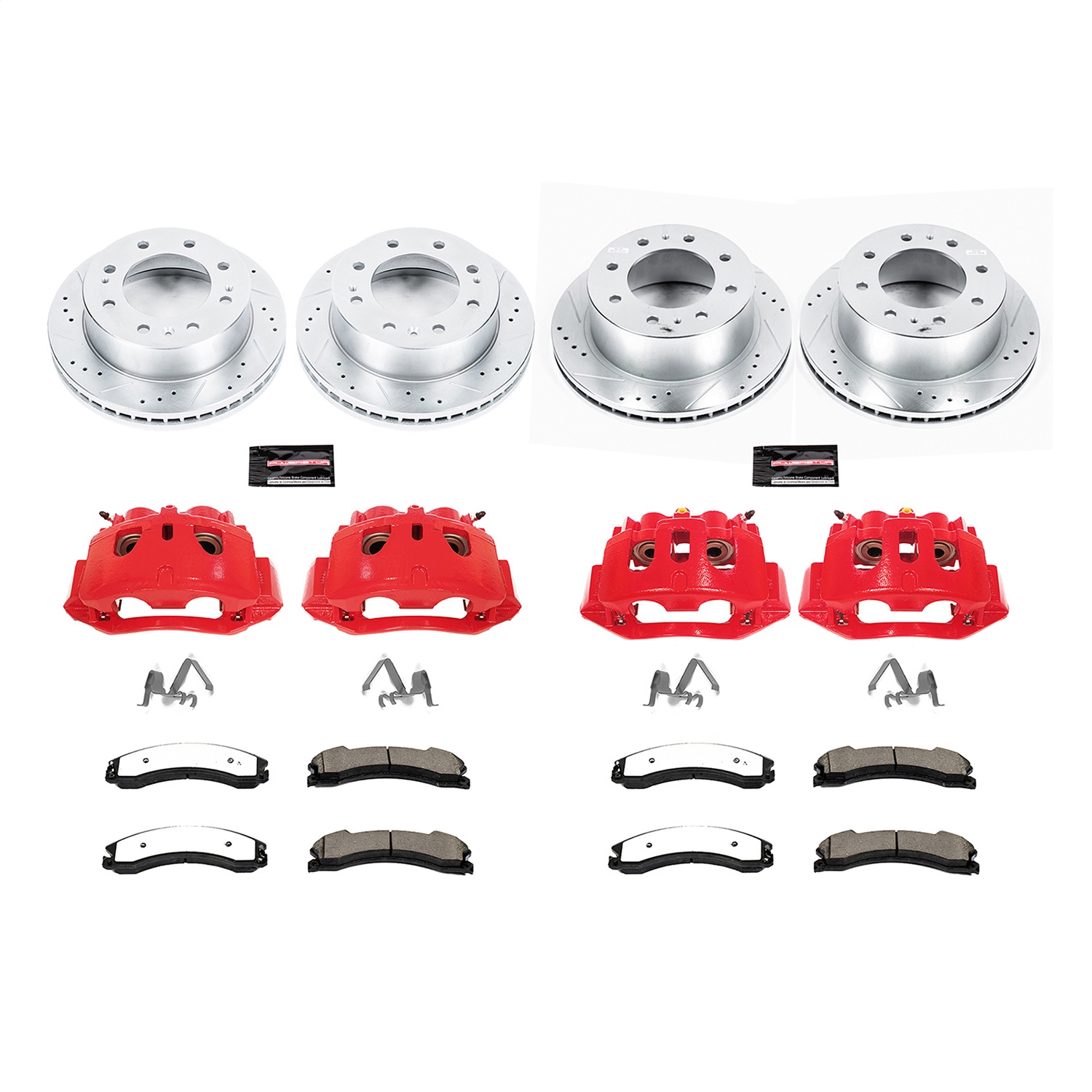 Power Stop - KC6992-36 - Front and Rear - Disc Brake Pad/Caliper and Rotor Kit