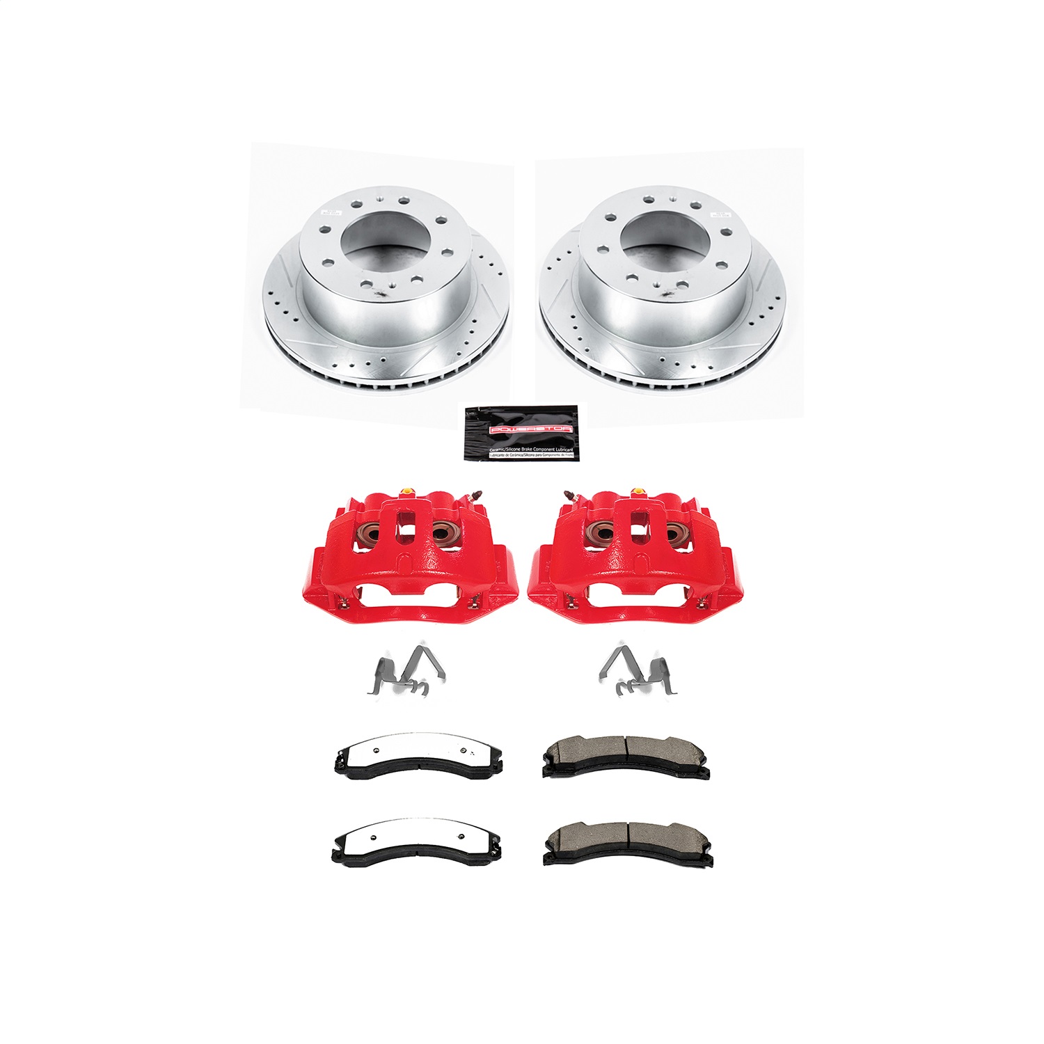 Power Stop - KC6993-36 - Rear - Disc Brake Pad/Caliper and Rotor Kit