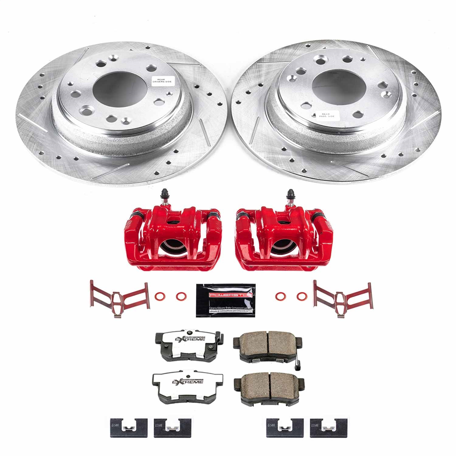 Power Stop - KC709-26 - Rear - Disc Brake Pad/Caliper and Rotor Kit