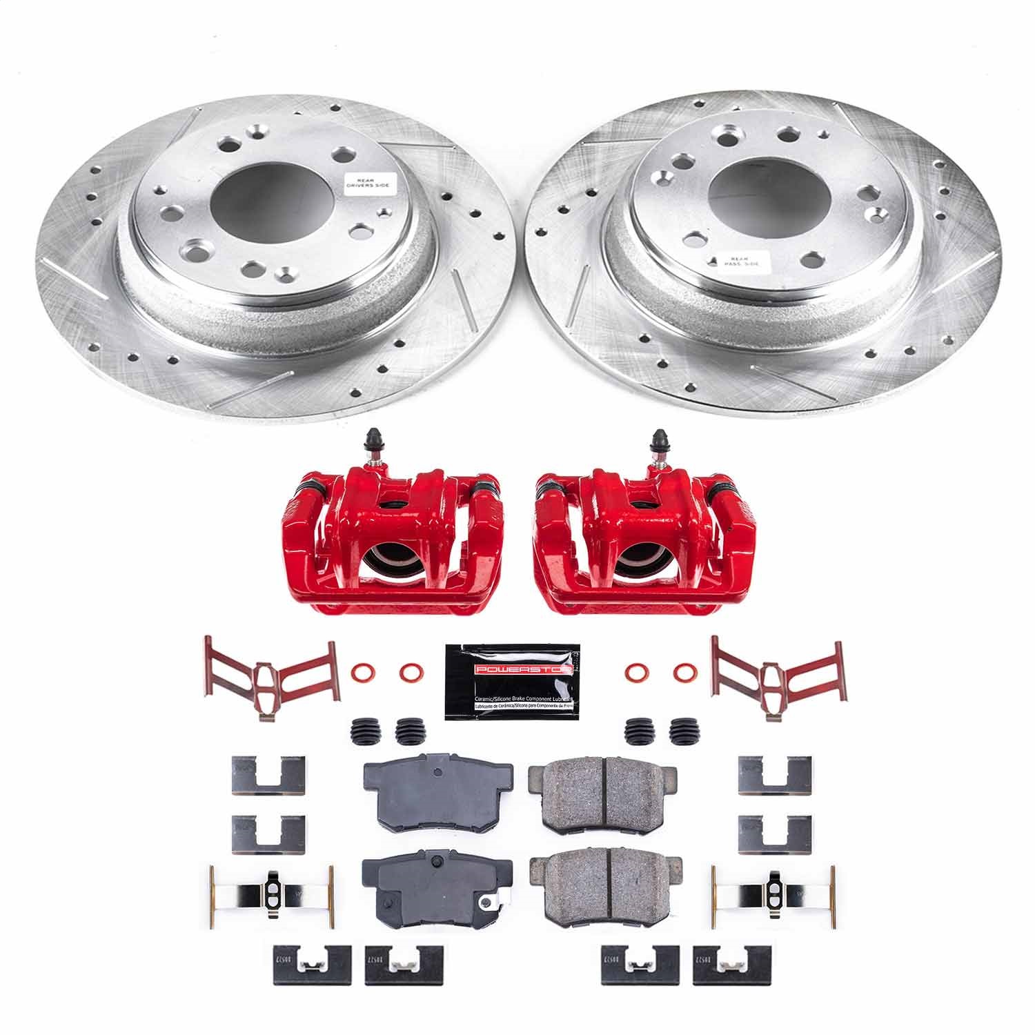 Power Stop - KC709 - Rear - Disc Brake Pad/Caliper and Rotor Kit