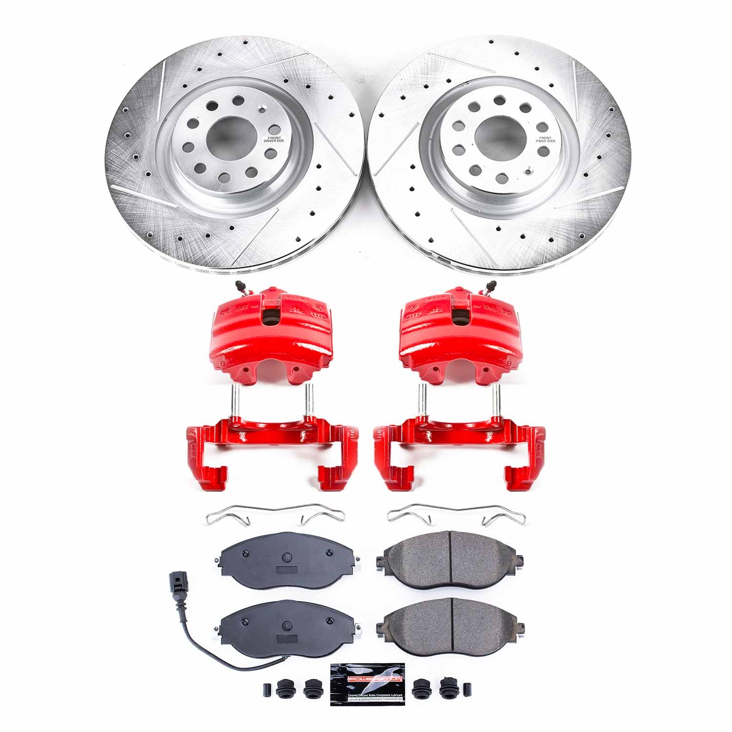 Power Stop - KC7175 - Front - Disc Brake Pad/Caliper and Rotor Kit