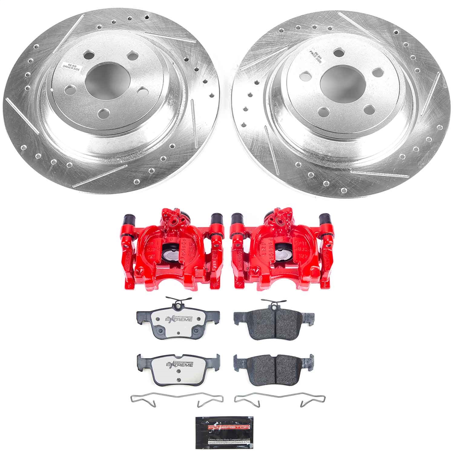 Power Stop - KC7417-36 - Rear - Disc Brake Pad and Rotor Kit
