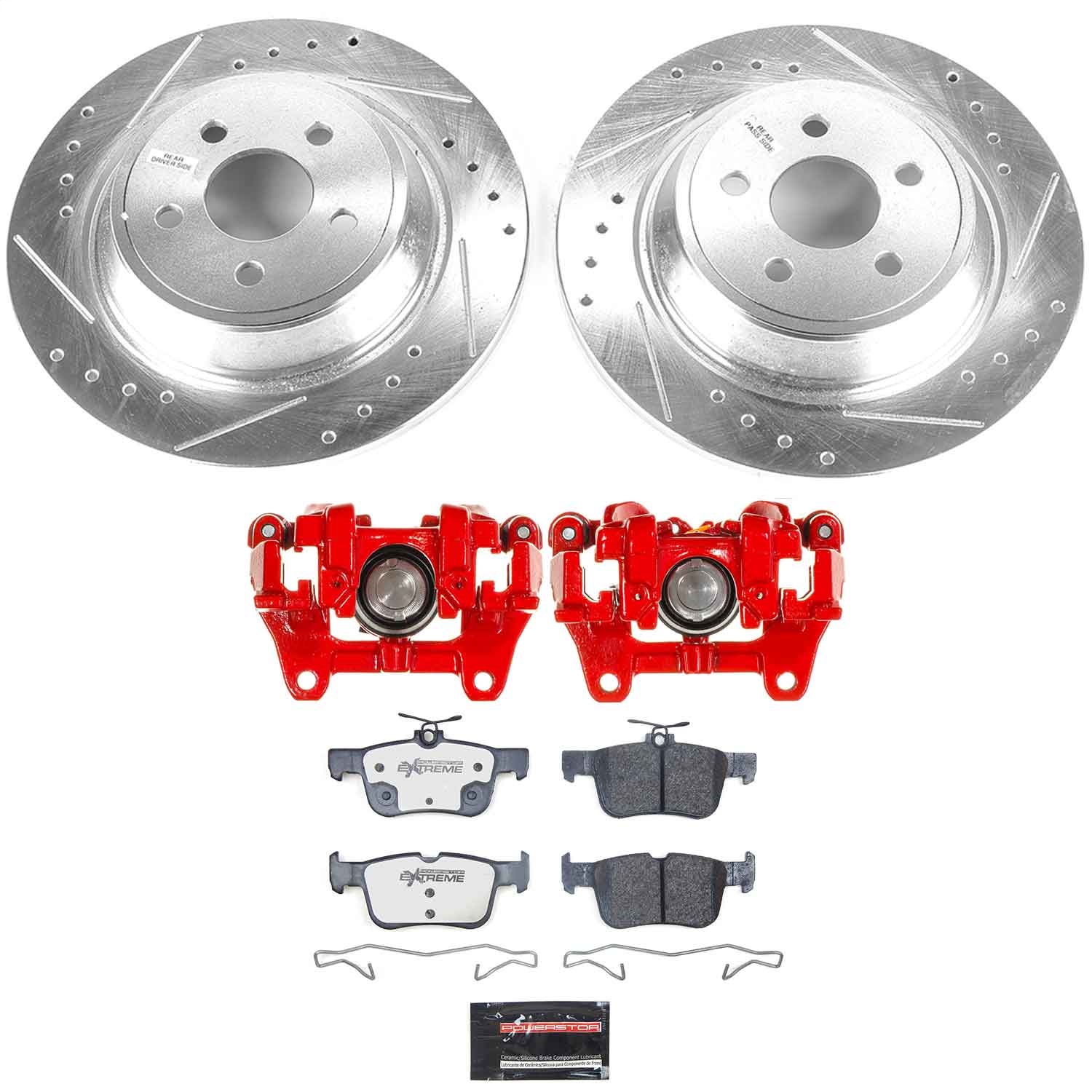 Power Stop - KC7417A-36 - Rear - Disc Brake Caliper Set