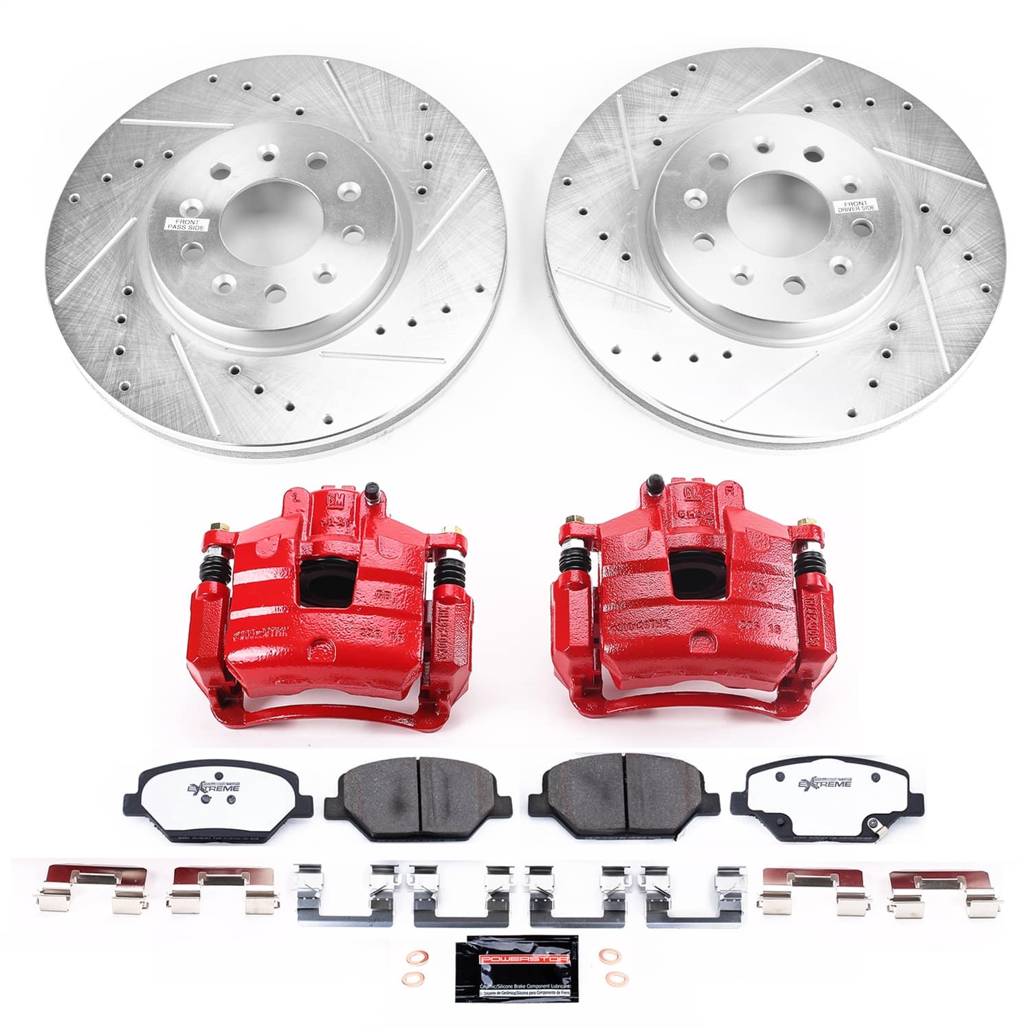 Power Stop - KC7661B-26 - Front - Disc Brake Pad and Rotor Kit