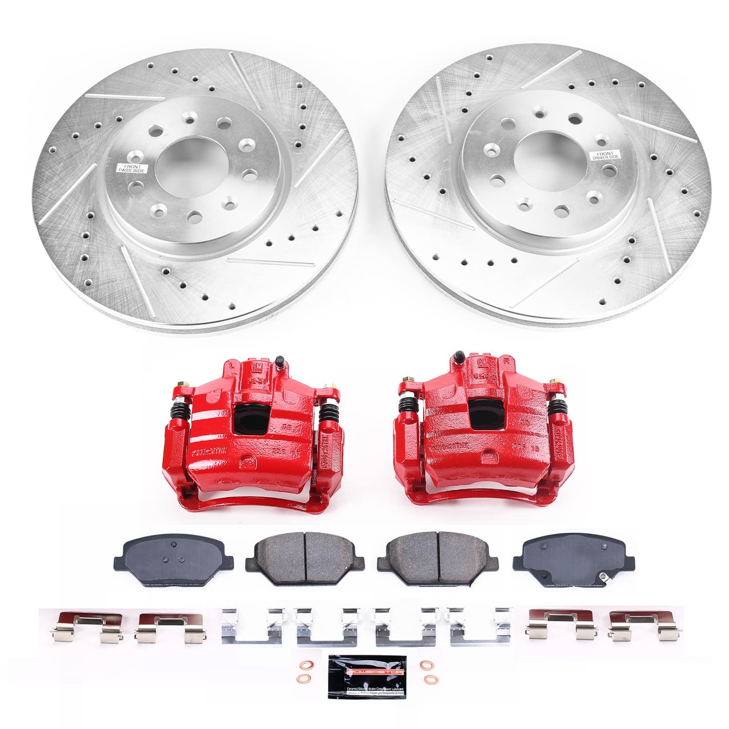 Power Stop - KC7661B - Front - Disc Brake Pad and Rotor Kit