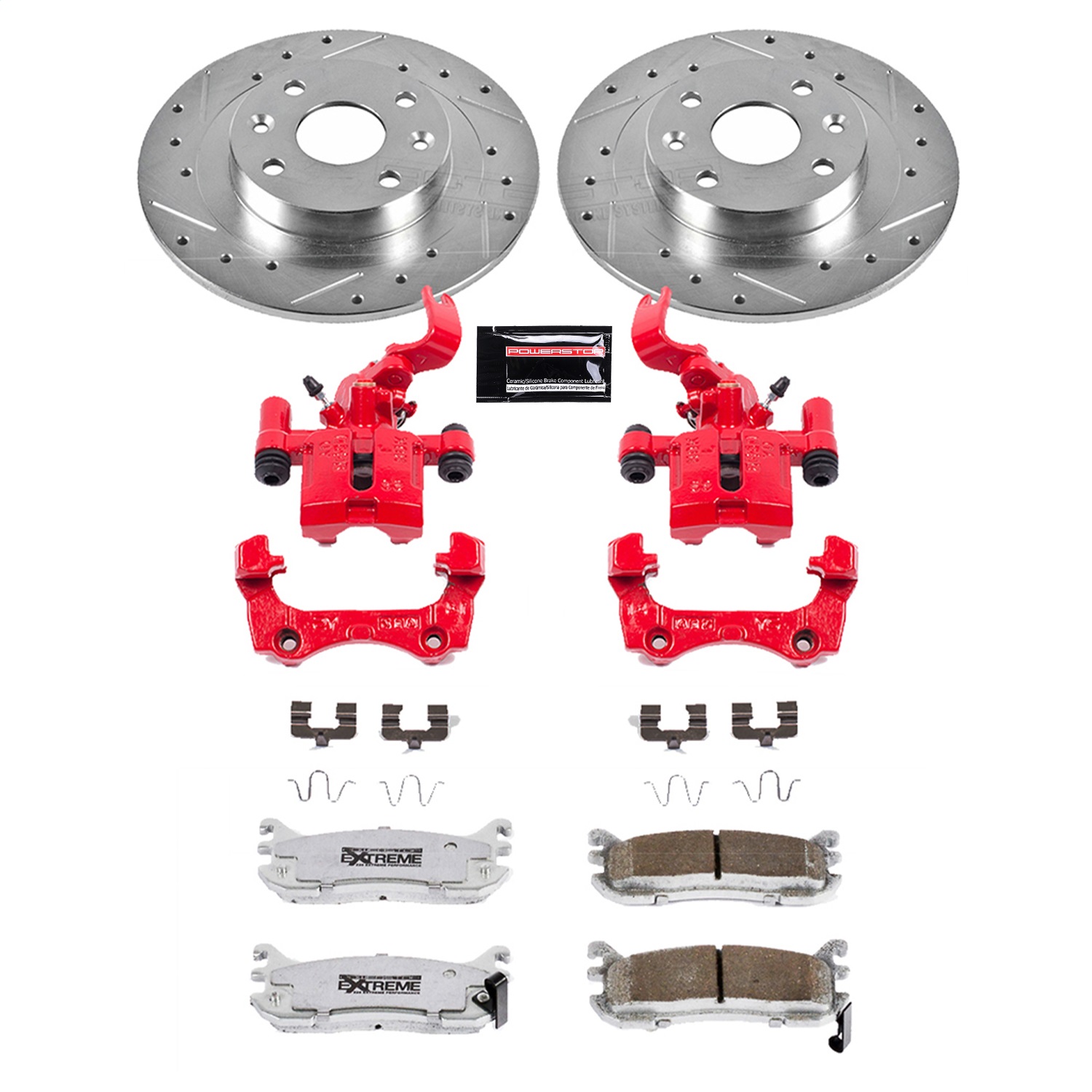 Power Stop - KC772-26 - Rear - Disc Brake Pad/Caliper and Rotor Kit