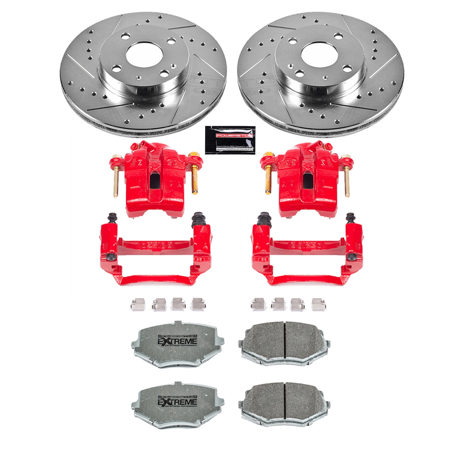Power Stop - KC793-26 - Front - Disc Brake Pad/Caliper and Rotor Kit