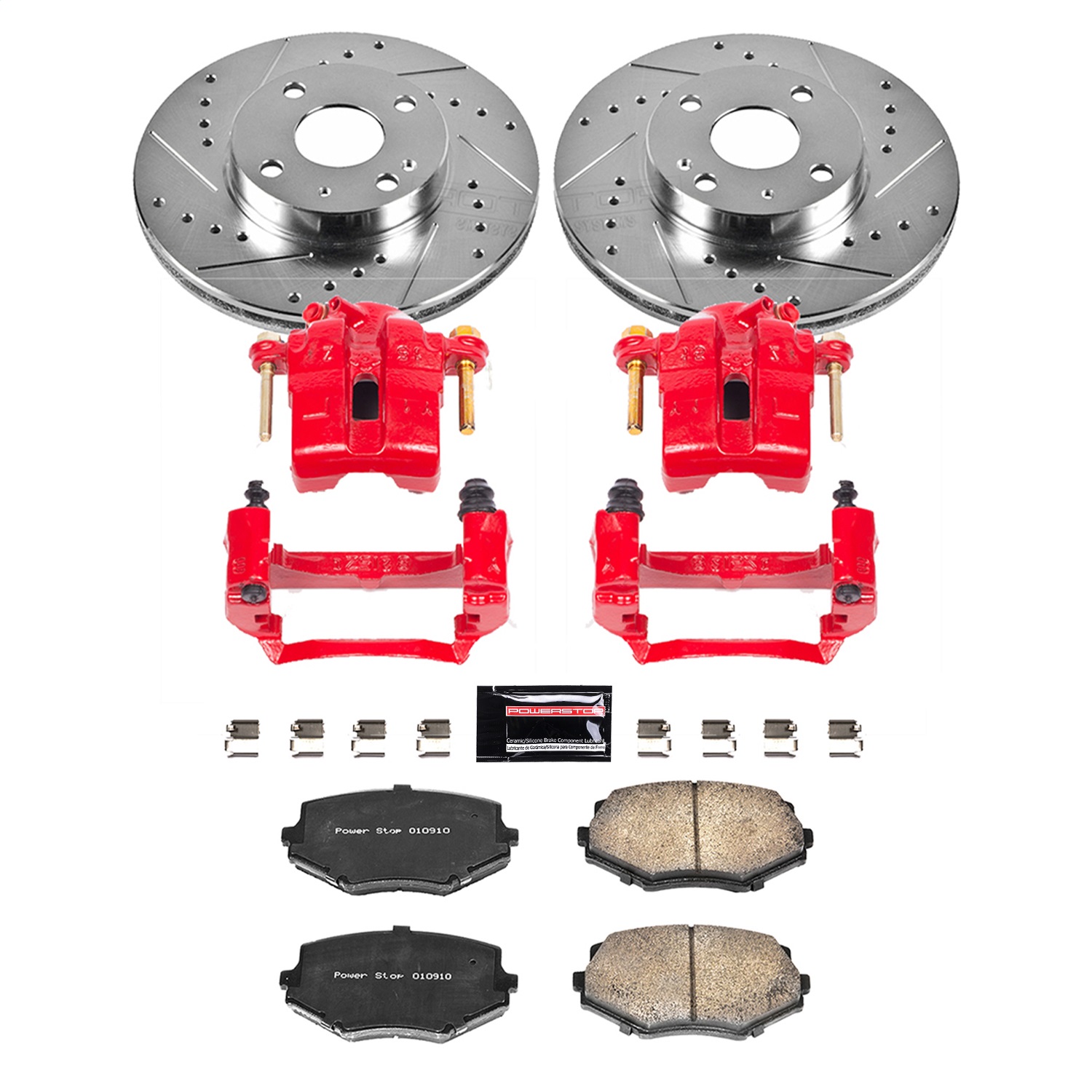 Power Stop - KC793 - Front - Disc Brake Pad/Caliper and Rotor Kit